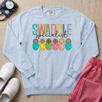 NICU Postpartum Nurse Swaddle Specialist Sweatshirt - Chambray Comfort Colors Sweatshirt | HugTee