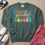 NICU Postpartum Nurse Swaddle Specialist Sweatshirt - Blue Spruce Comfort Colors Sweatshirt | HugTee