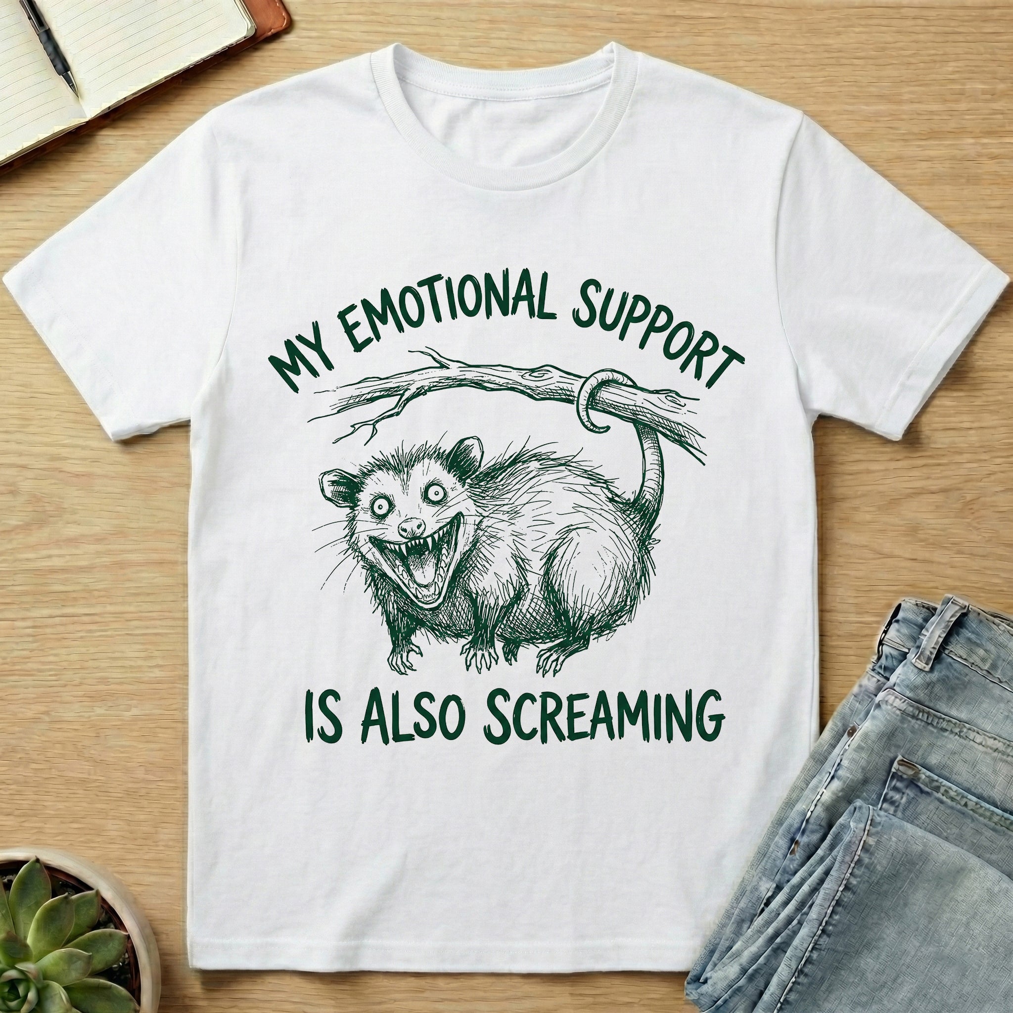 My Emotional Support Is Also Screaming T-shirt