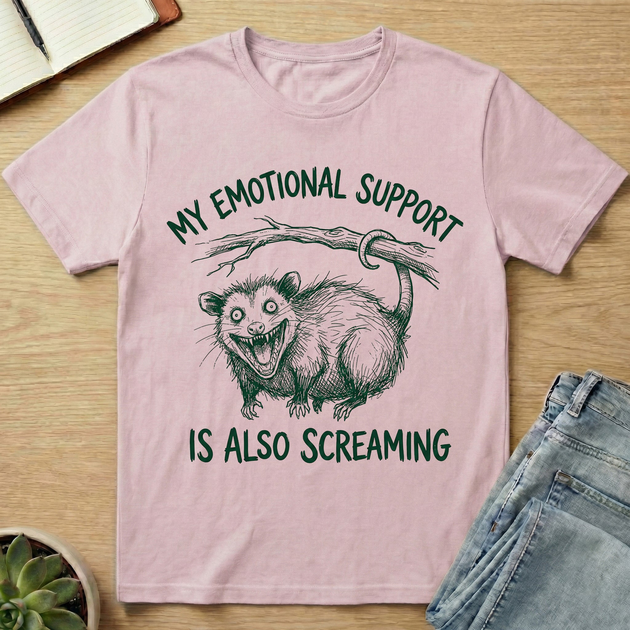 My Emotional Support Is Also Screaming T-shirt