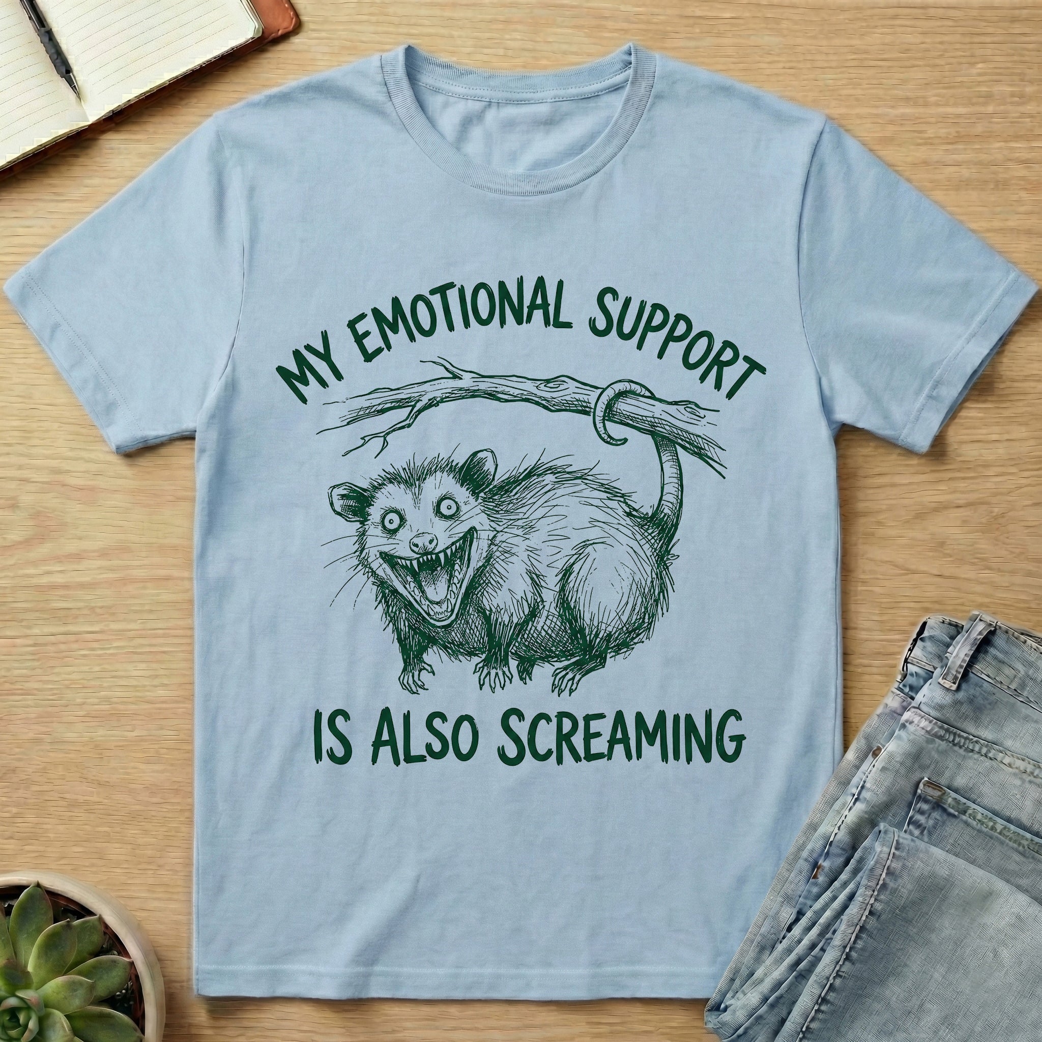 My Emotional Support Is Also Screaming T-shirt