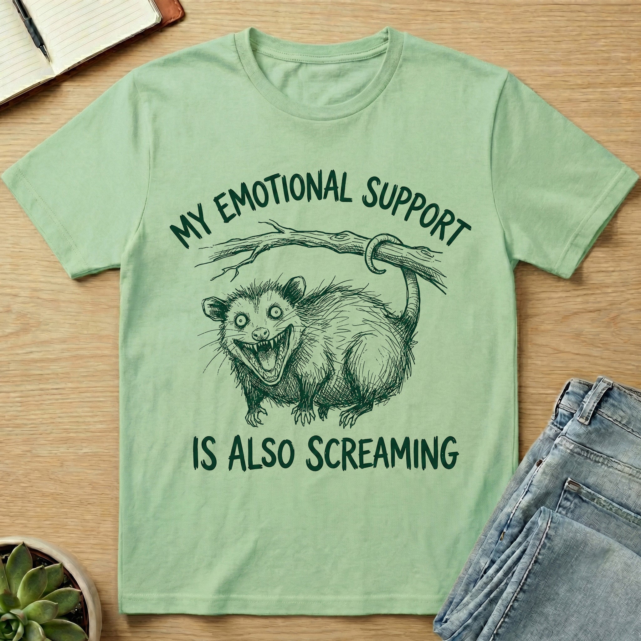 My Emotional Support Is Also Screaming T-shirt