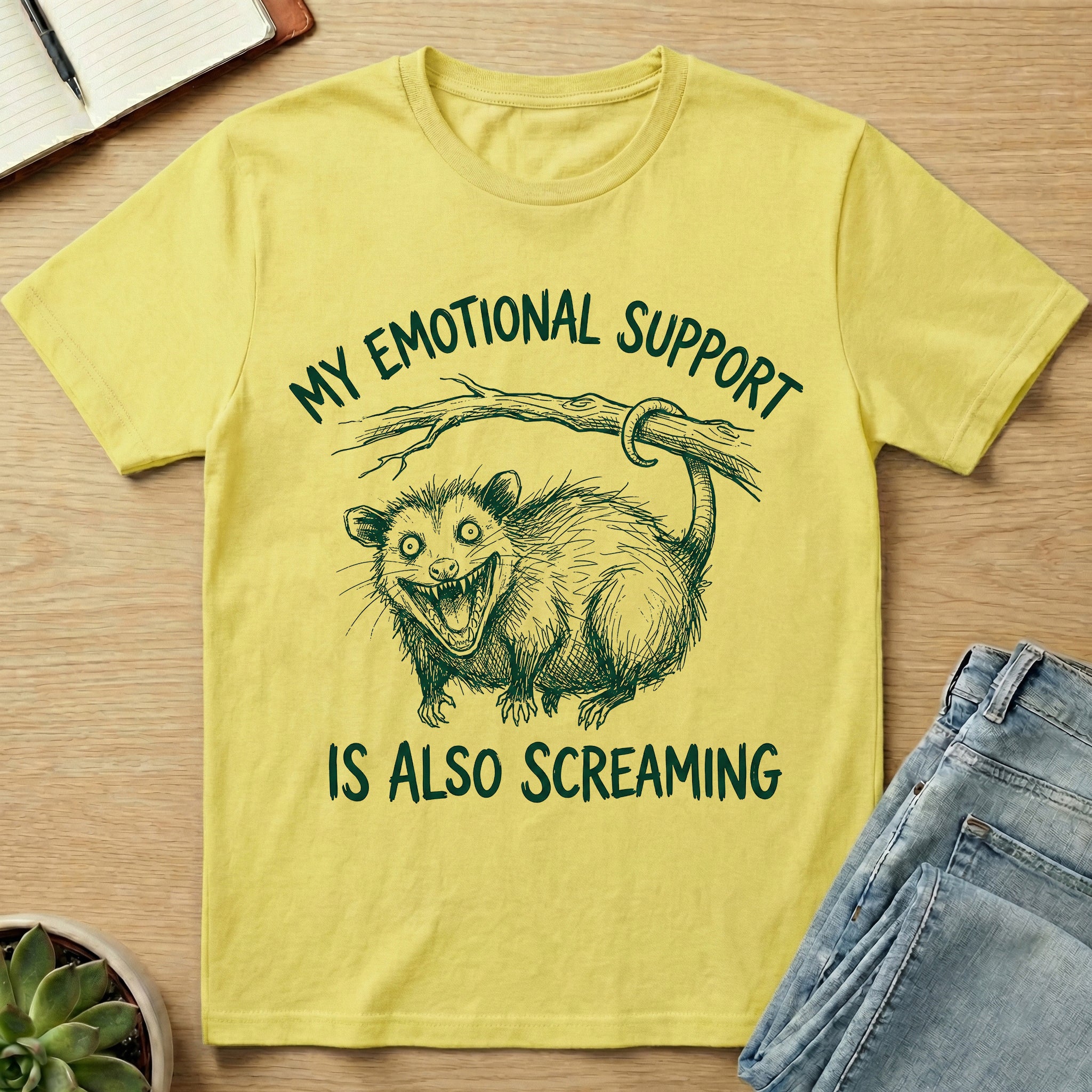 My Emotional Support Is Also Screaming T-shirt