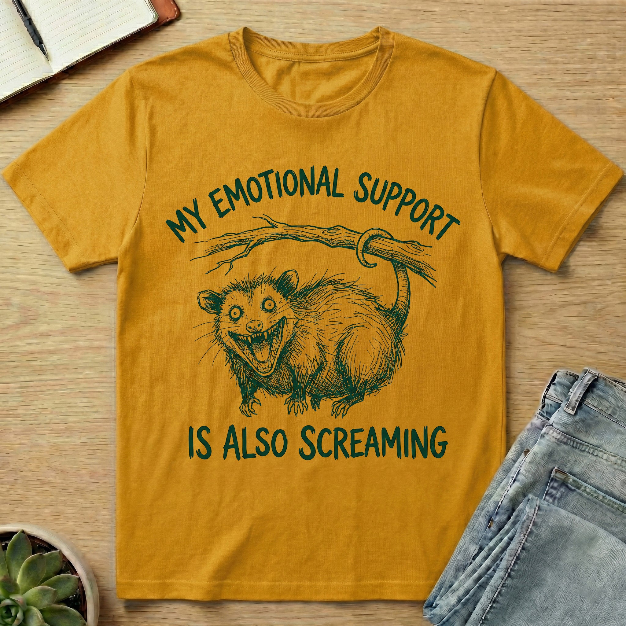 My Emotional Support Is Also Screaming T-shirt