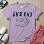 NICU Dad Minimalist Line Art T-Shirt-T-Shirt-HugTee