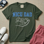 NICU Dad Minimalist Line Art T-Shirt-T-Shirt-HugTee