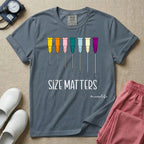 Funny Size Matters IV Gauge Medical Humor T-Shirt-T-Shirt-HugTee