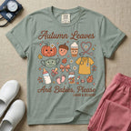 Retro Autumn Leaves And Babies Please Labor and Delivery Nurse Fall T-Shirt-T-Shirt-HugTee