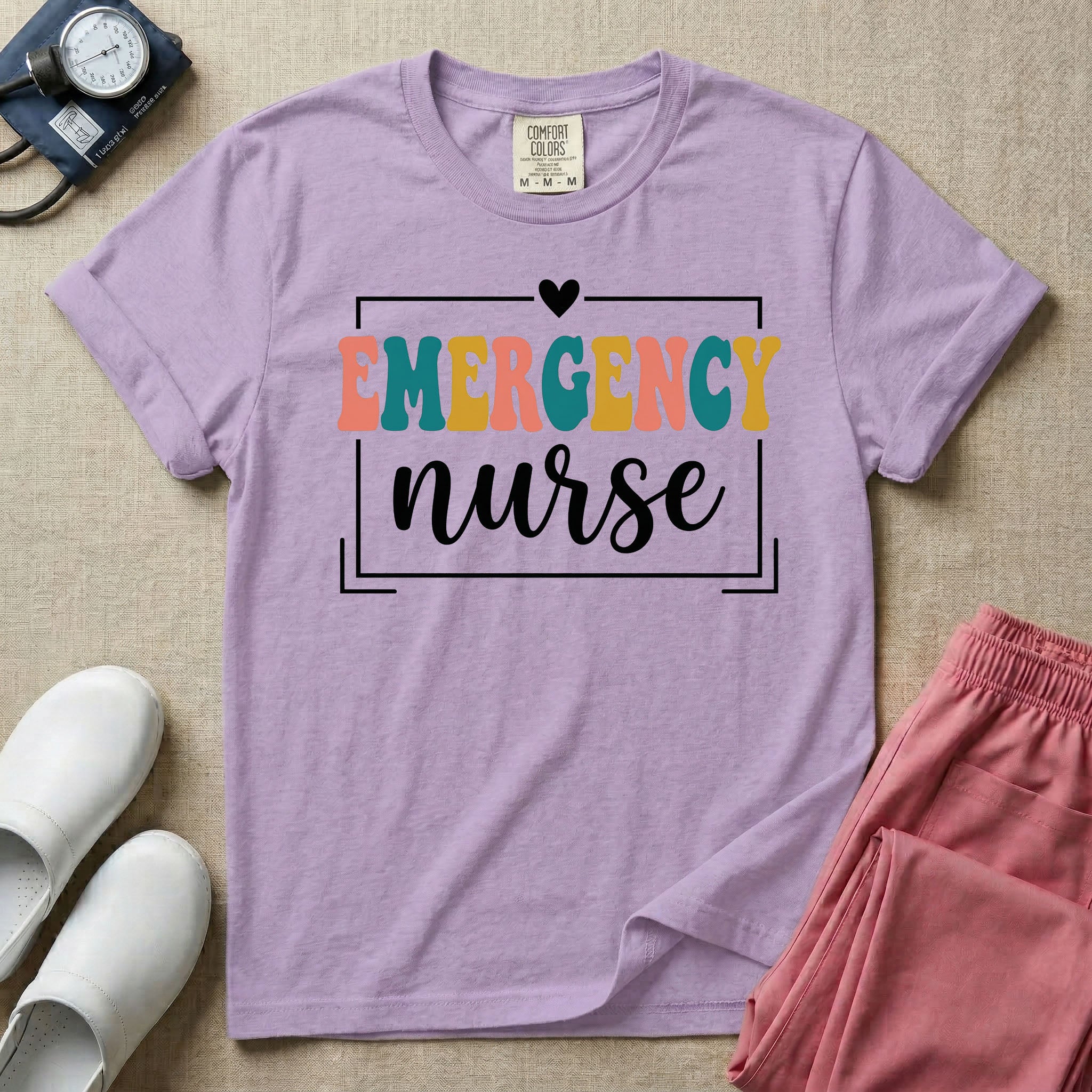 Retro Emergency Nurse Groovy ER Nurse T-Shirt-T-Shirt-HugTee