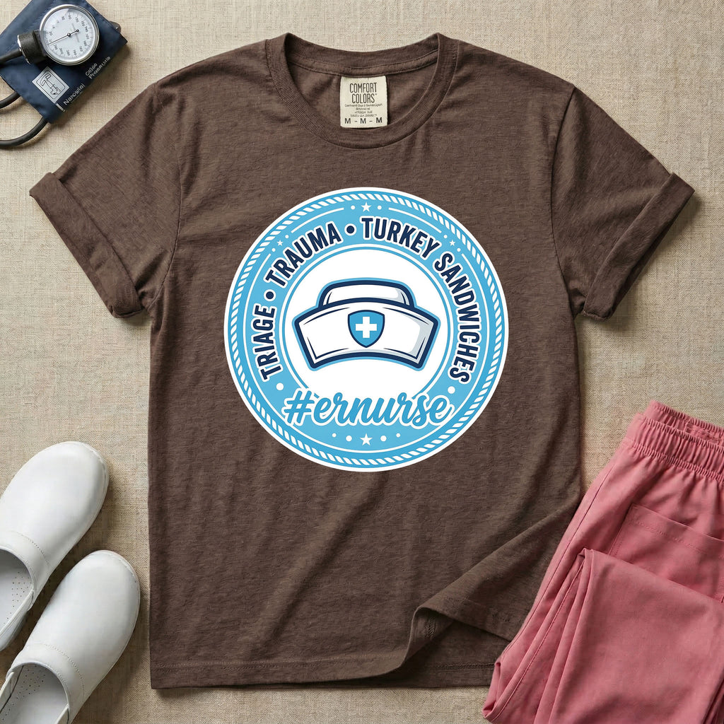 Funny Triage Trauma Turkey Sandwiches Emergency Room ER Nurse T-Shirt-T-Shirt-HugTee