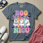 Retro Boo NICU Cute Nurse Ghosts Halloween T-Shirt-T-Shirt-HugTee