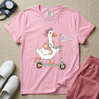 Coquette Goose Riding Scooter NICU Nurse T-Shirt-T-Shirt-HugTee