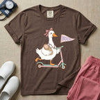 Coquette Goose Riding Scooter NICU Nurse T-Shirt-T-Shirt-HugTee