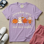 Cute Pumpkin Spice and NICU Nights Fall Night Shift Nurse T-Shirt-T-Shirt-HugTee