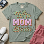Retro Wife Mom Doula Groovy Birth Worker T-Shirt-HugTee
