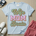 Retro Wife Mom Doula Groovy Birth Worker T-Shirt-HugTee