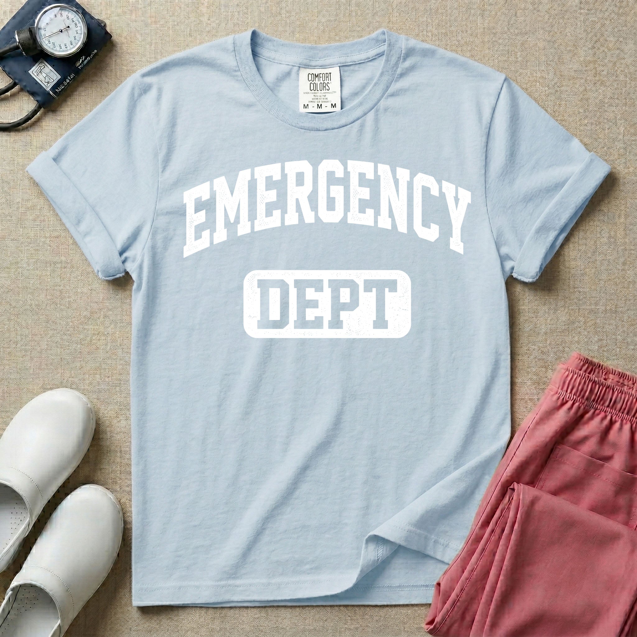 Retro Emergency Dept Collegiate Athletic ER Nurse T-Shirt