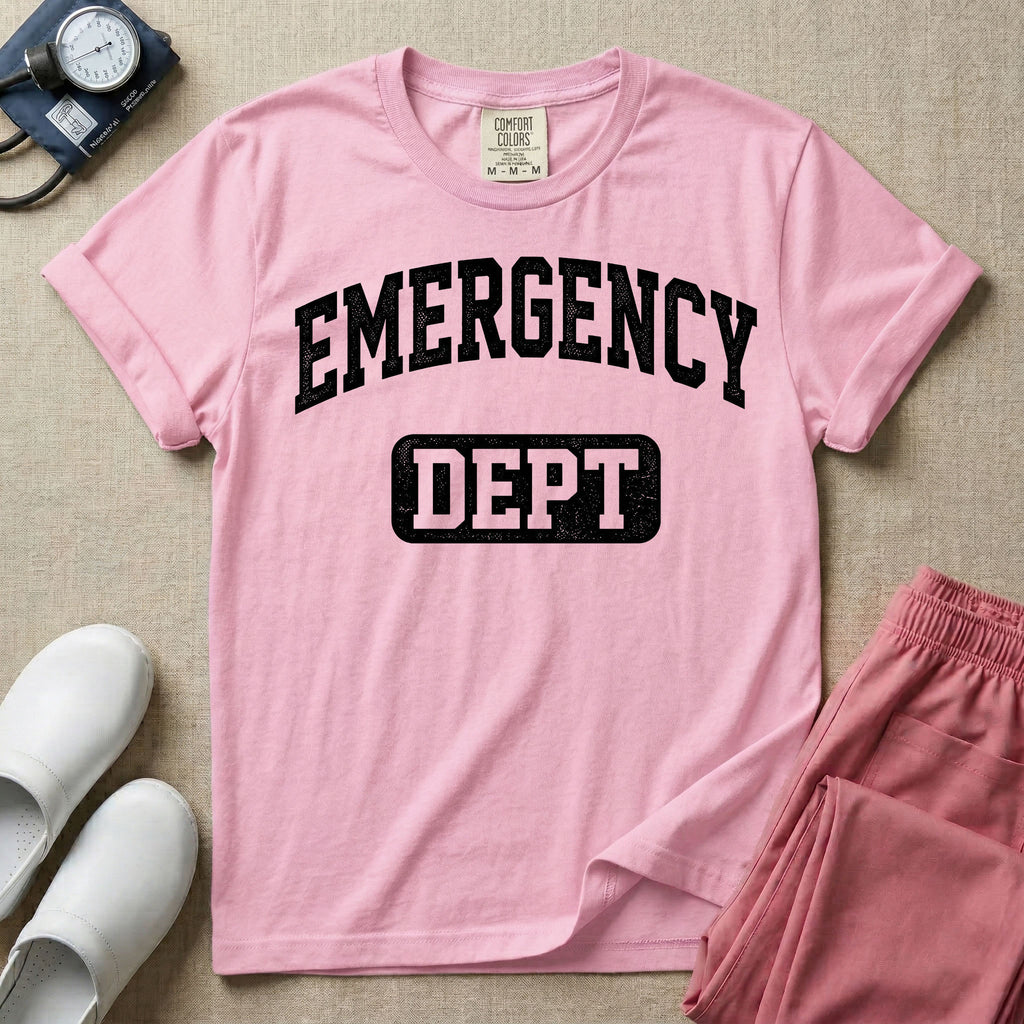Retro Emergency Dept Collegiate Athletic ER Nurse T-Shirt