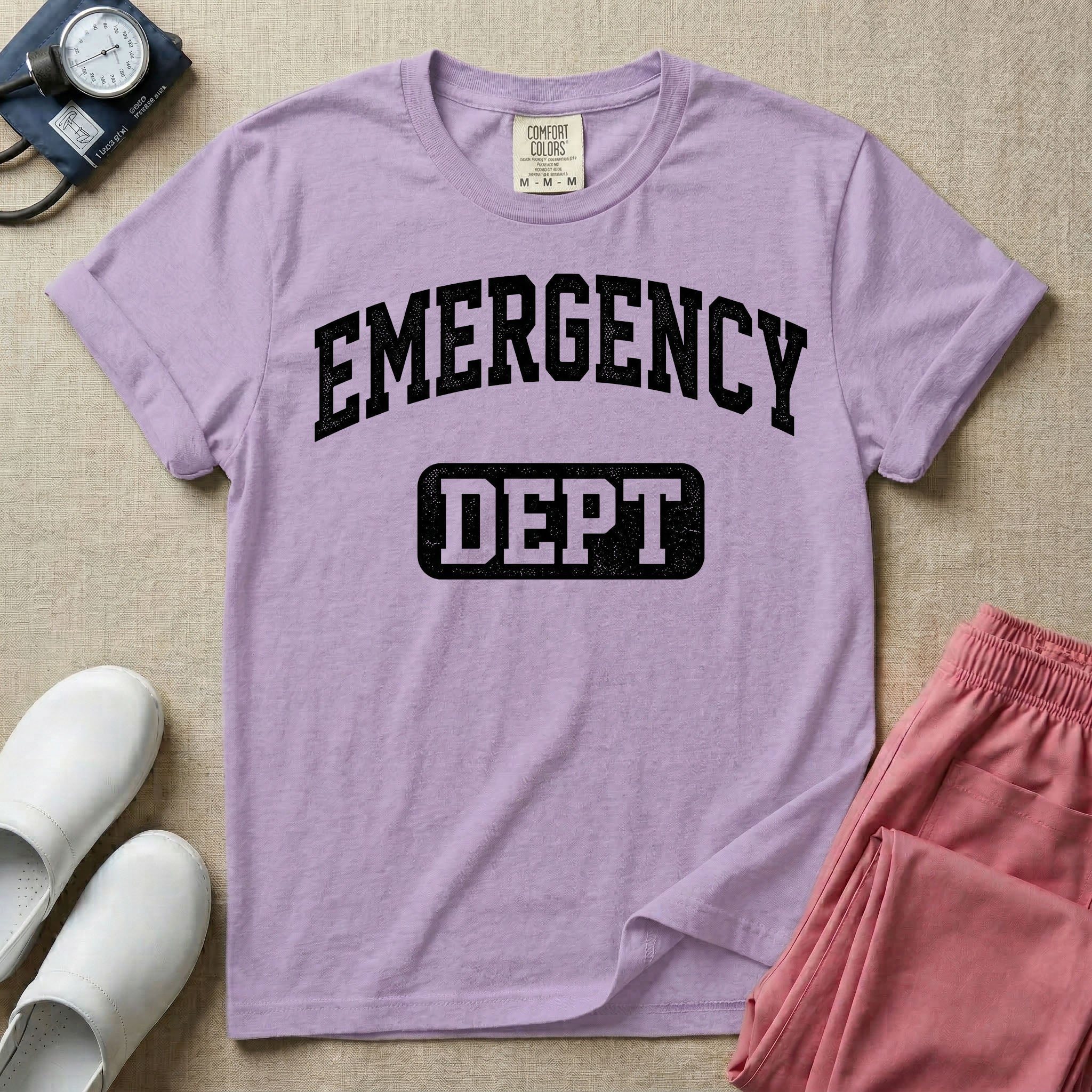 Retro Emergency Dept Collegiate Athletic ER Nurse T-Shirt