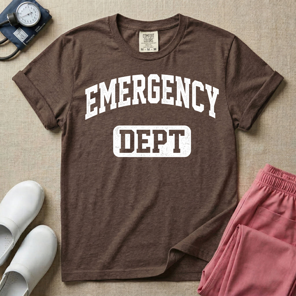 Retro Emergency Dept Collegiate Athletic ER Nurse T-Shirt