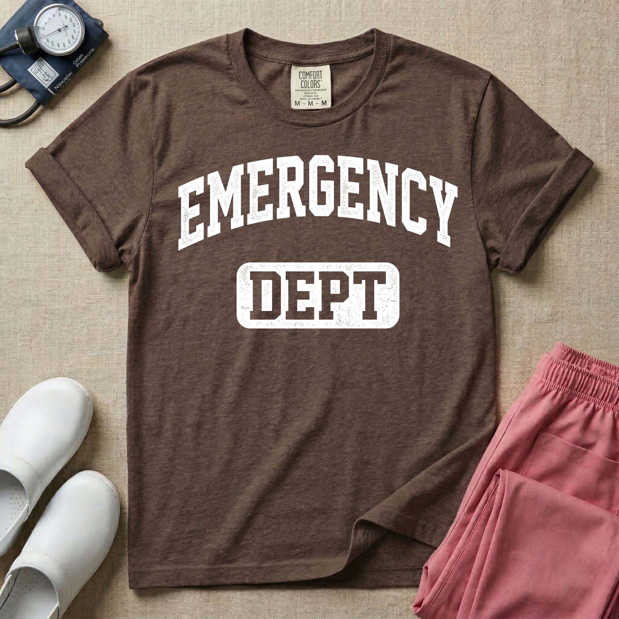 Retro Emergency Dept Collegiate Athletic ER Nurse T-Shirt