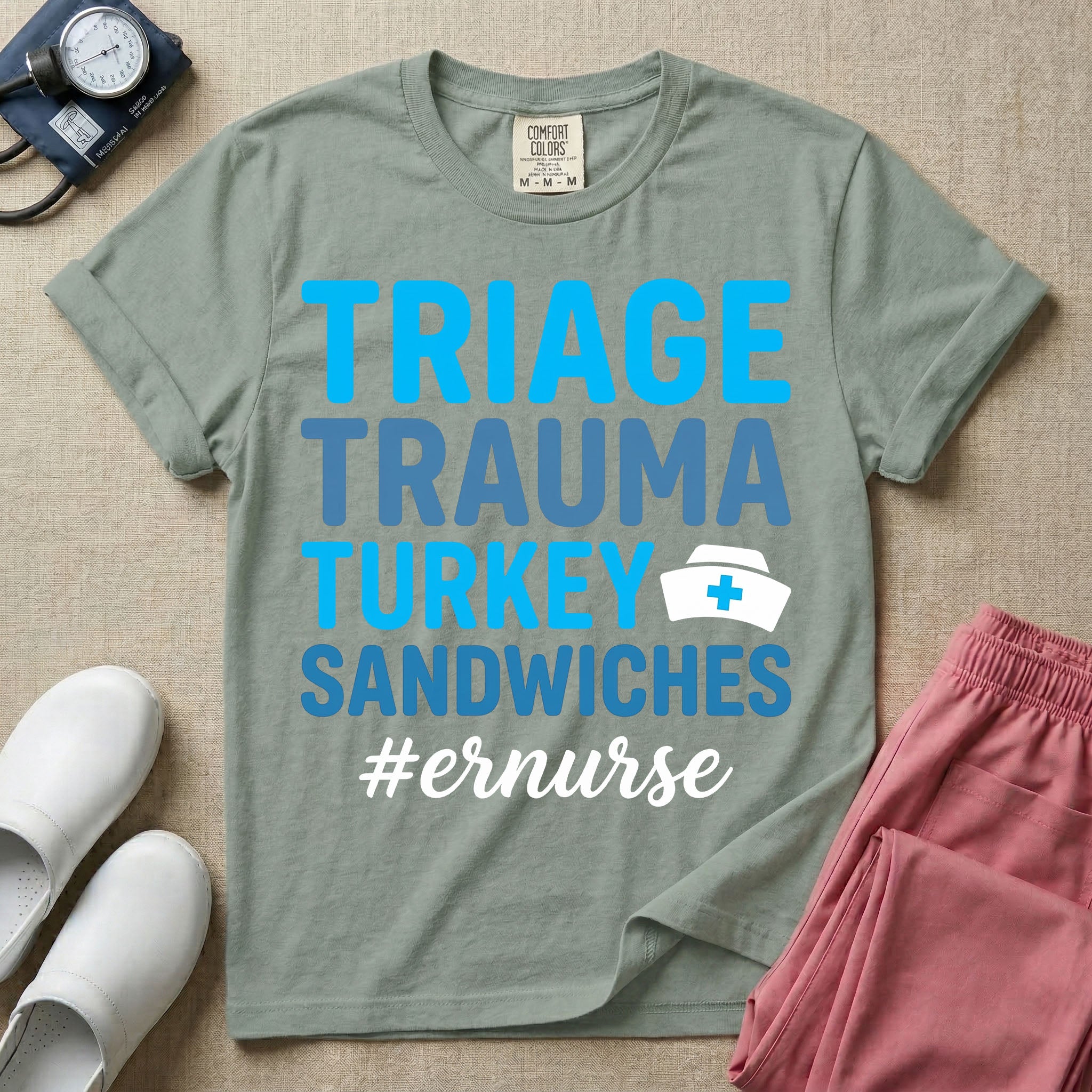 Funny Triage Trauma Turkey Sandwiches ER Nurse T-Shirt