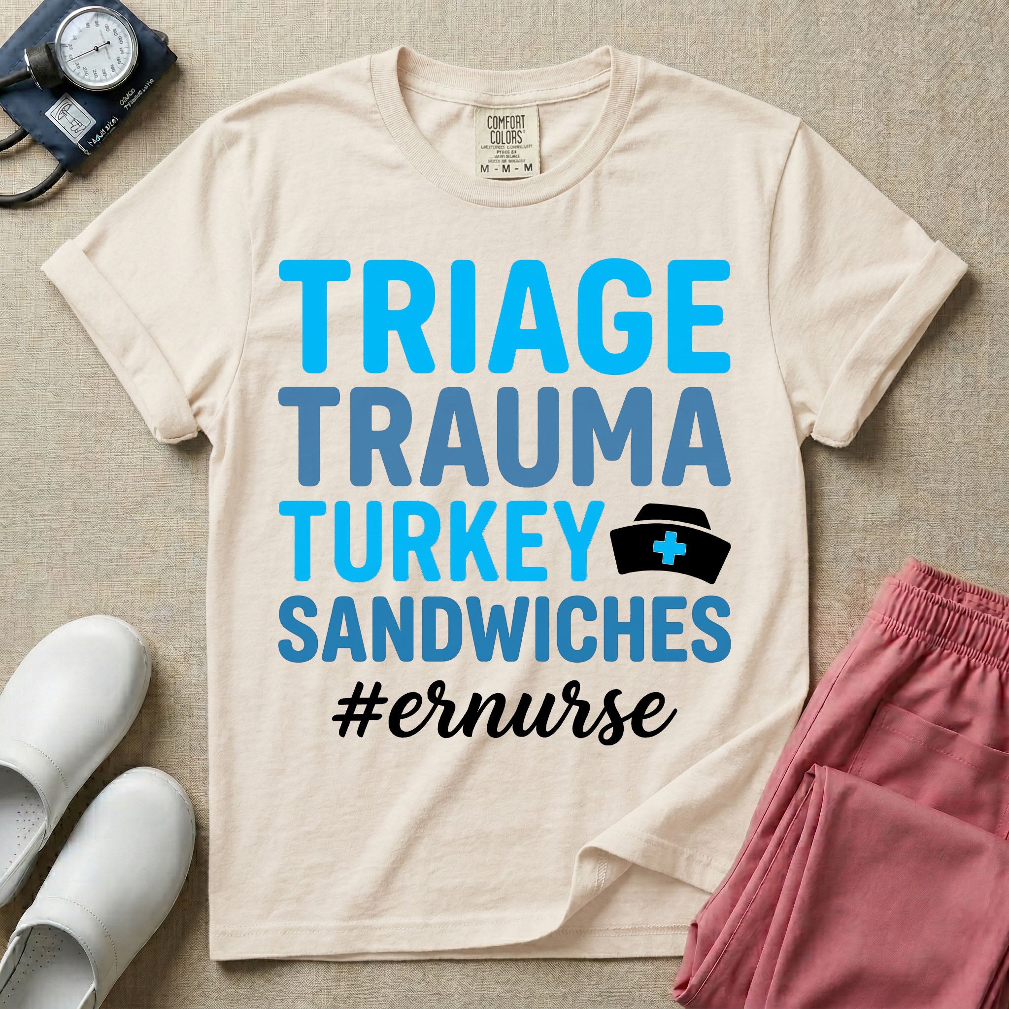 Funny Triage Trauma Turkey Sandwiches ER Nurse T-Shirt