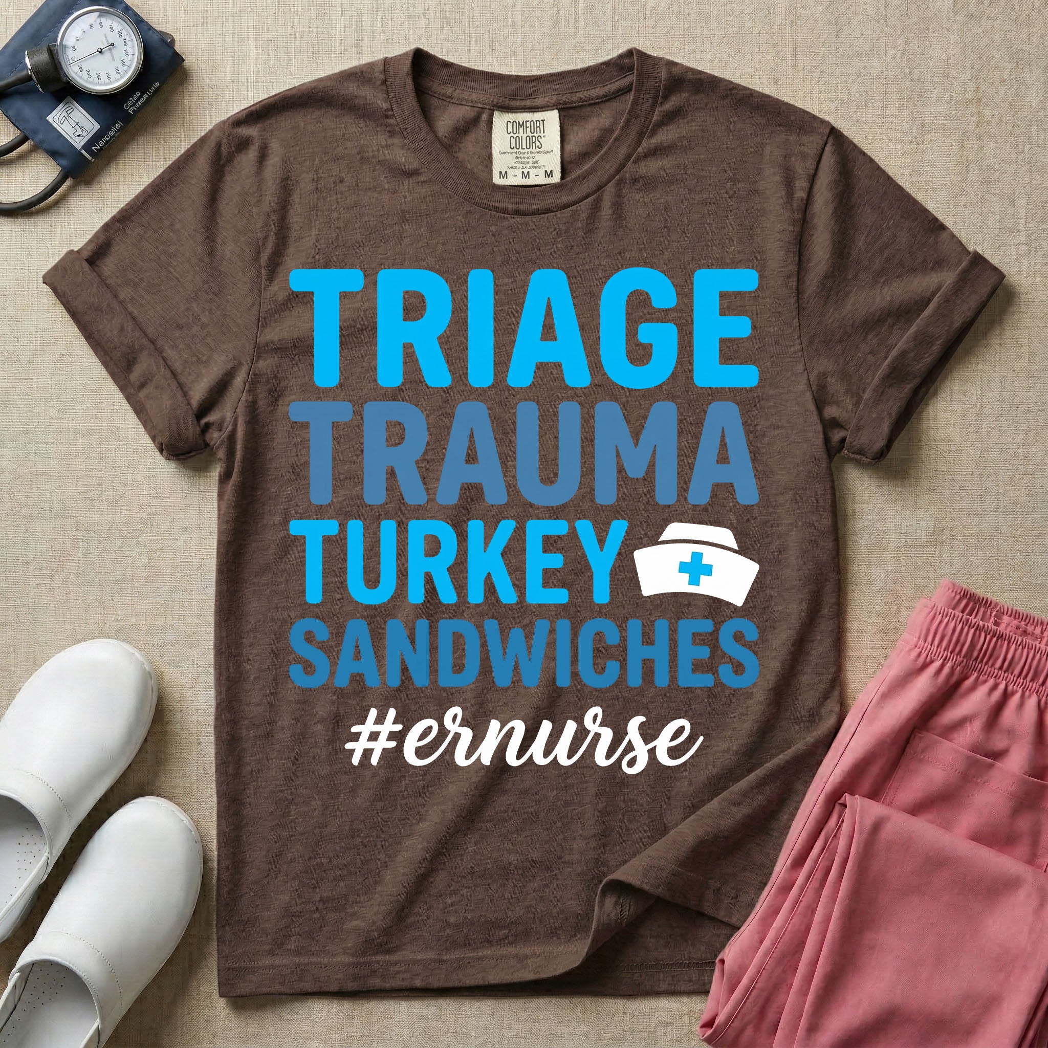 Funny Triage Trauma Turkey Sandwiches ER Nurse T-Shirt