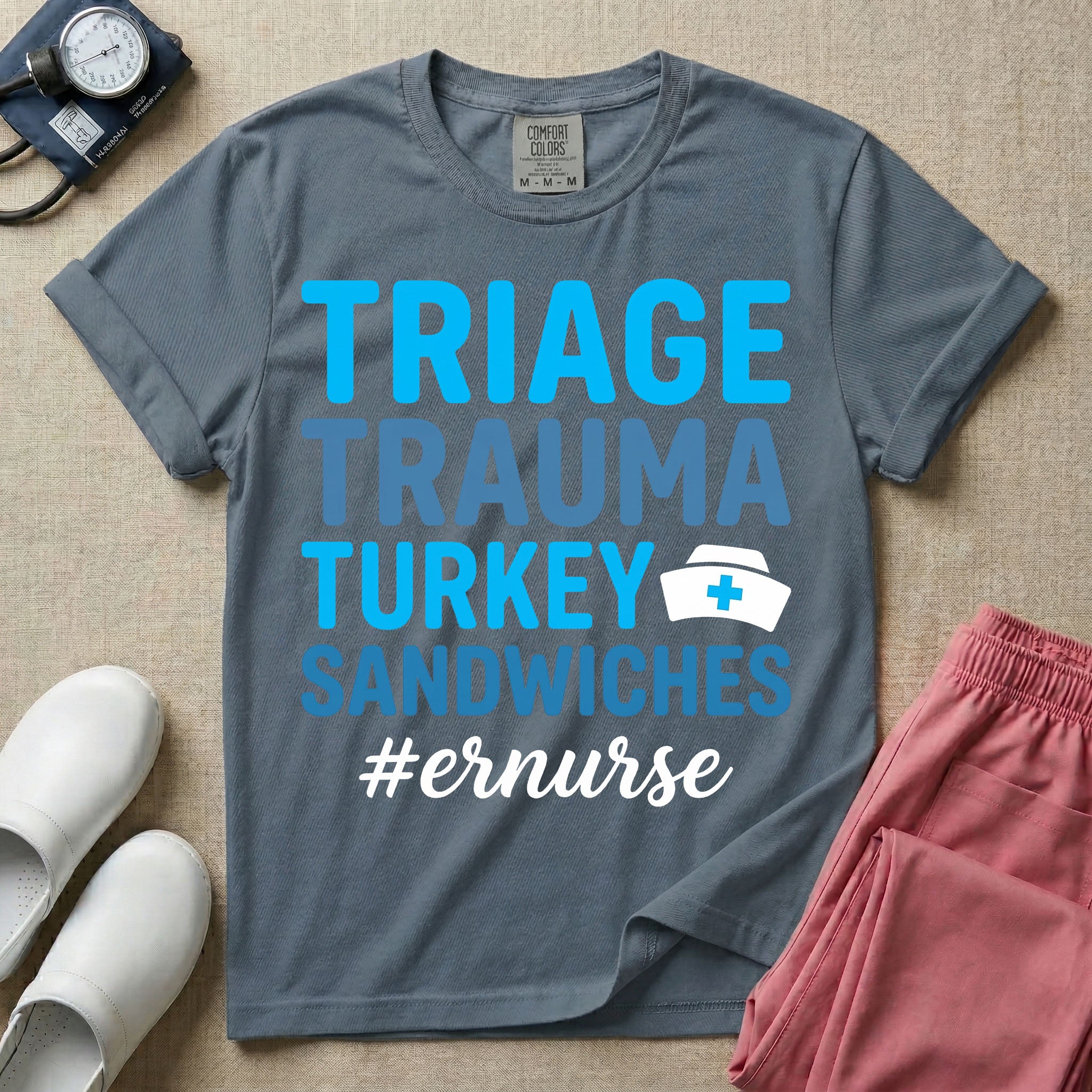 Funny Triage Trauma Turkey Sandwiches ER Nurse T-Shirt