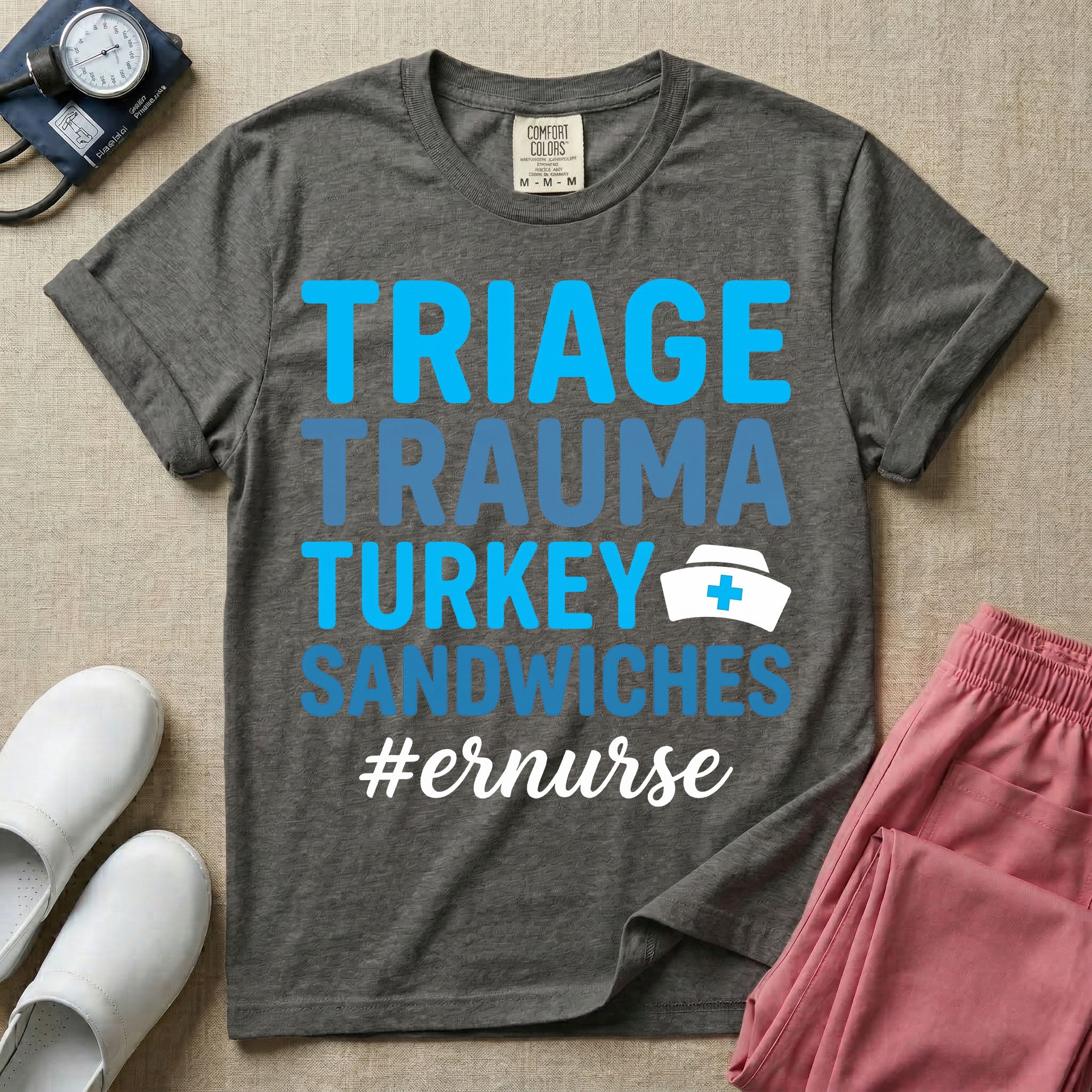 Funny Triage Trauma Turkey Sandwiches ER Nurse T-Shirt