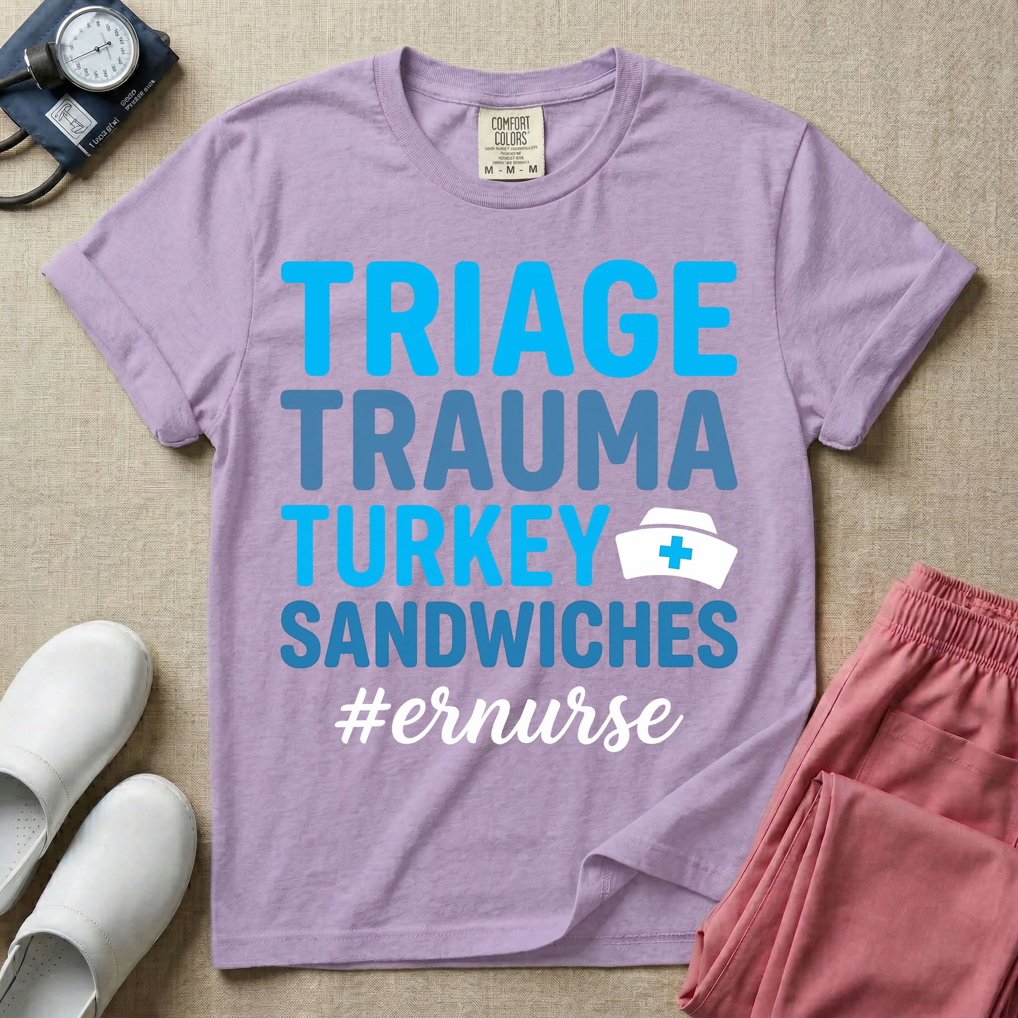 Funny Triage Trauma Turkey Sandwiches ER Nurse T-Shirt
