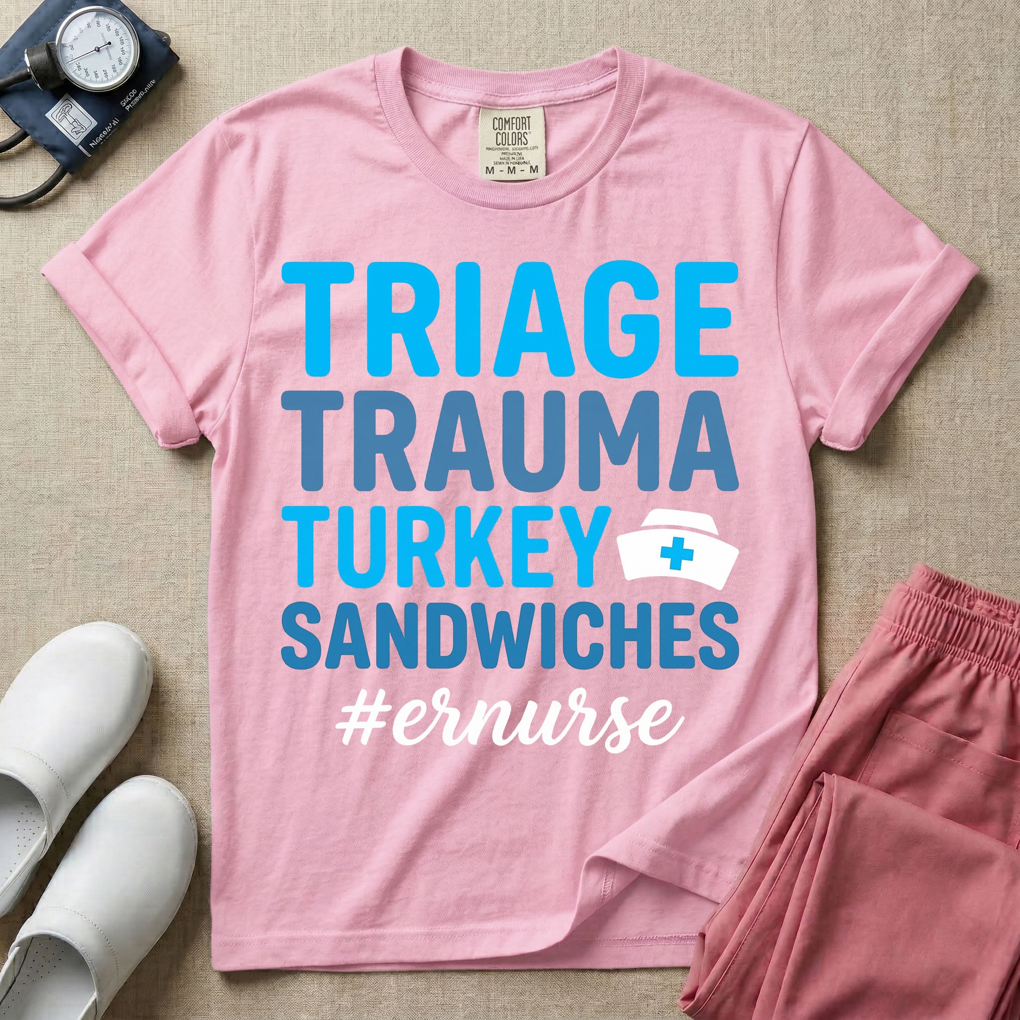 Funny Triage Trauma Turkey Sandwiches ER Nurse T-Shirt