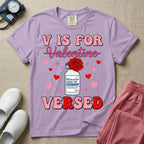 Funny V Is For Versed Midazolam ER ICU Nurse Valentine's Day T-Shirt