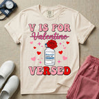 Funny V Is For Versed Midazolam ER ICU Nurse Valentine's Day T-Shirt