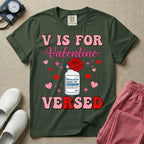 Funny V Is For Versed Midazolam ER ICU Nurse Valentine's Day T-Shirt