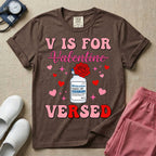 Funny V Is For Versed Midazolam ER ICU Nurse Valentine's Day T-Shirt
