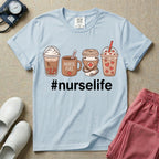 Cute Coffee Lover Nurse Fuel Hashtag Nurse Life T-Shirt-T-Shirt-HugTee