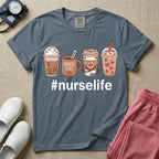 Cute Coffee Lover Nurse Fuel Hashtag Nurse Life T-Shirt-T-Shirt-HugTee