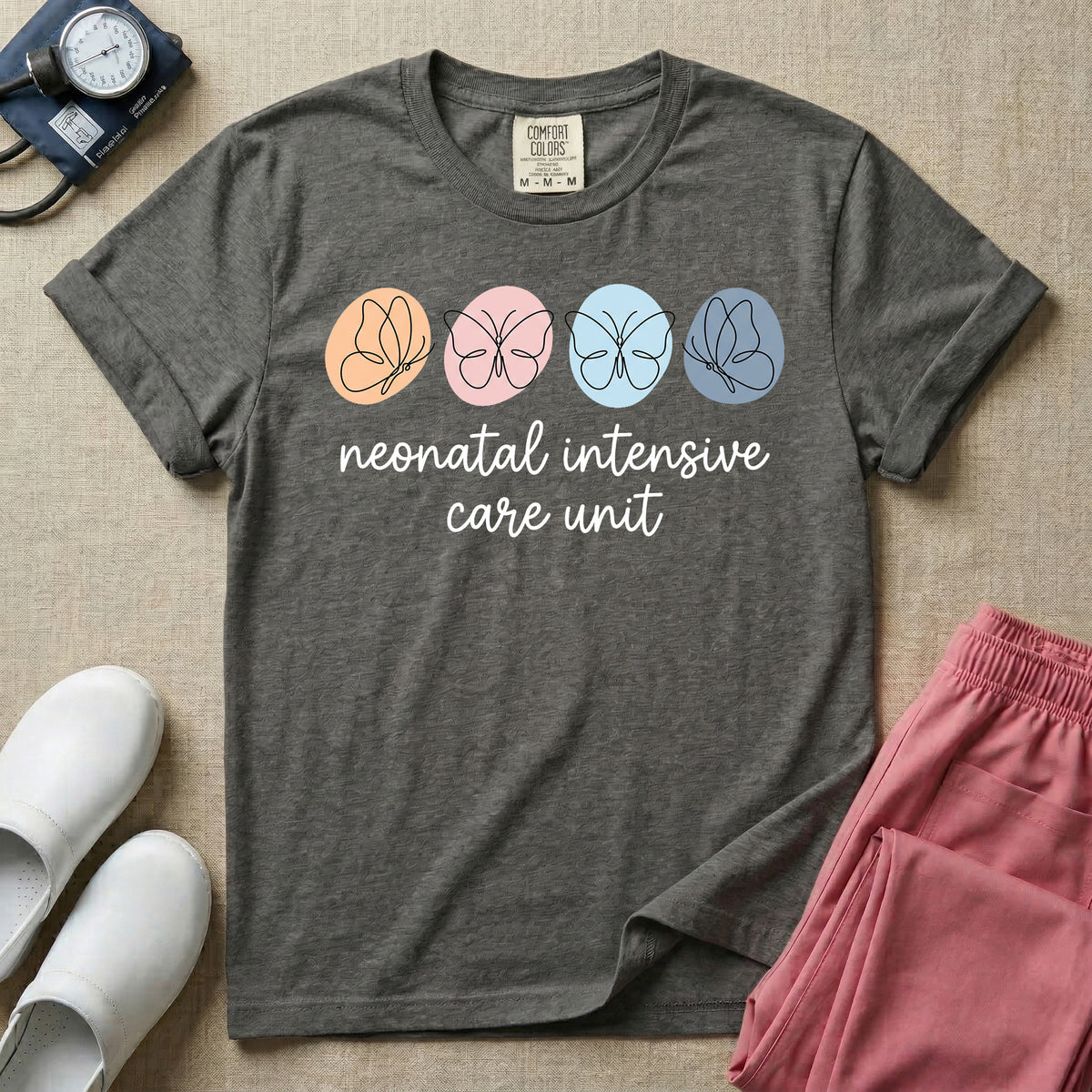 Neonatal Intensive Care Unit Butterfly T-Shirt-T-Shirt-HugTee