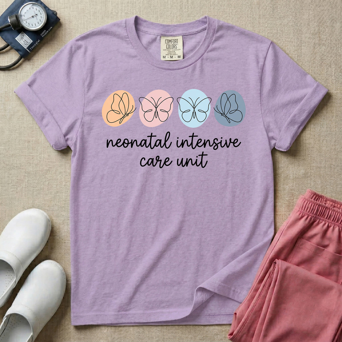 Neonatal Intensive Care Unit Butterfly T-Shirt-T-Shirt-HugTee