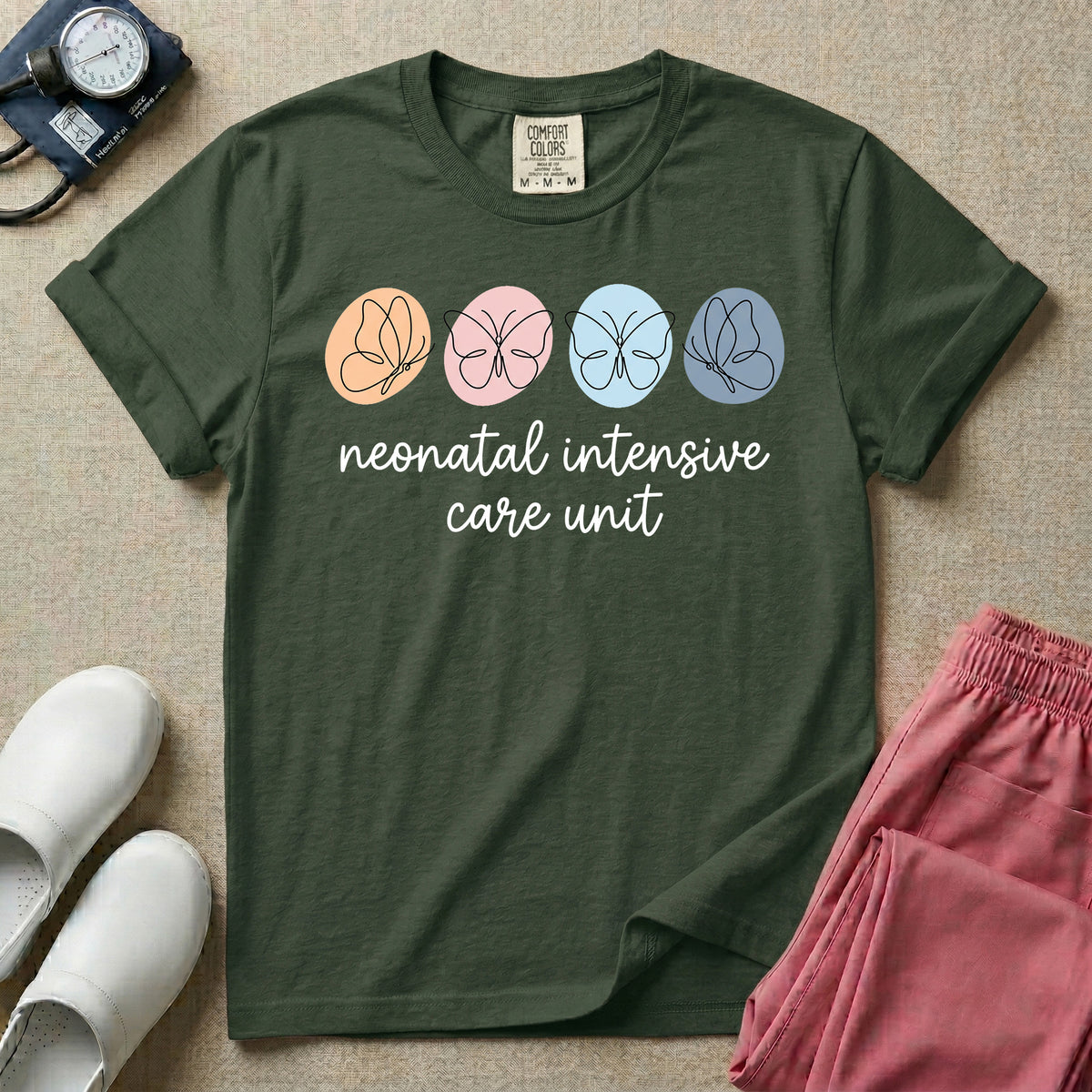 Neonatal Intensive Care Unit Butterfly T-Shirt-T-Shirt-HugTee