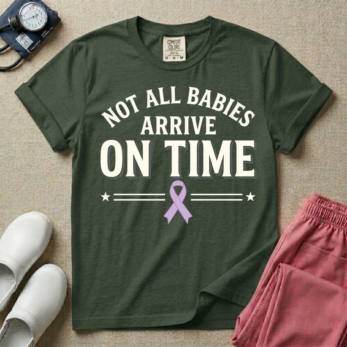 Not All Babies Arrive On Time NICU T-Shirt-T-Shirt-HugTee