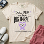 NICU Nurse Prematurity Awareness Small Babies Make a Big Impact T-Shirt-T-Shirt-HugTee