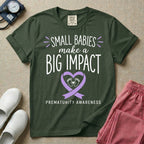 NICU Nurse Prematurity Awareness Small Babies Make a Big Impact T-Shirt-T-Shirt-HugTee