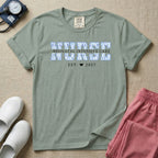 Custom Blue Toile NICU Nurse Neonatal Intensive Care T-Shirt-T-Shirt-HugTee