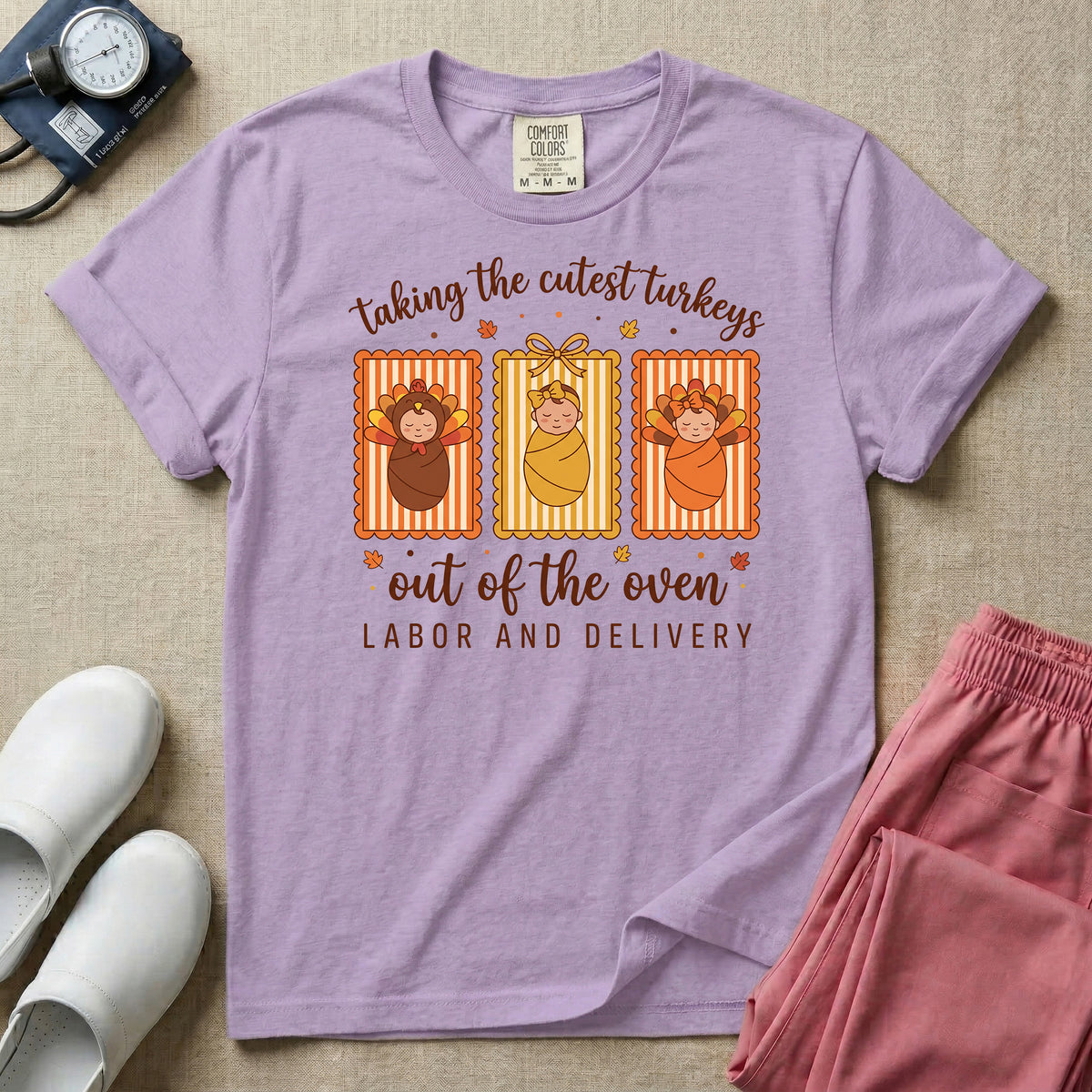 Taking the Cutest Turkeys Out of the Oven Labor and Delivery T-Shirt-T-Shirt-HugTee