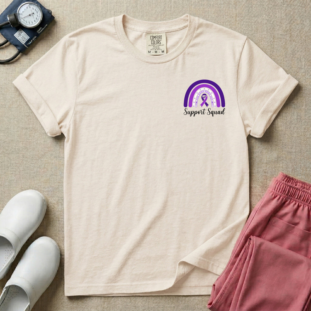 NICU Nurse In November We Wear Purple Two-Sided Prematurity Awareness T-Shirt-T-Shirt-HugTee