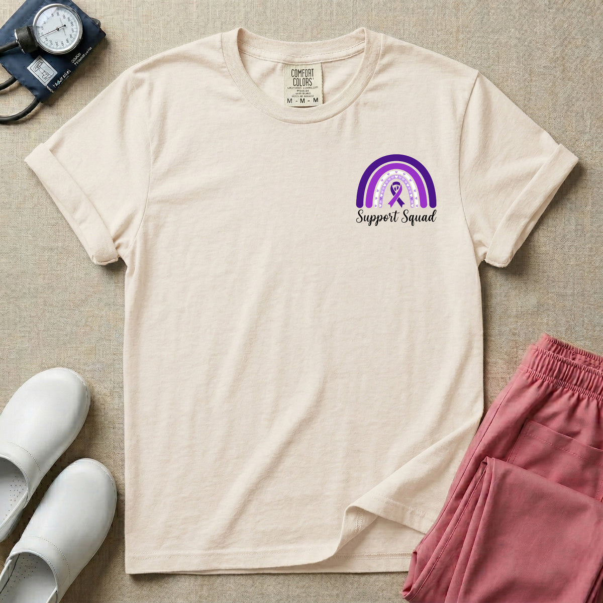 NICU Nurse In November We Wear Purple Two-Sided Prematurity Awareness T-Shirt-T-Shirt-HugTee