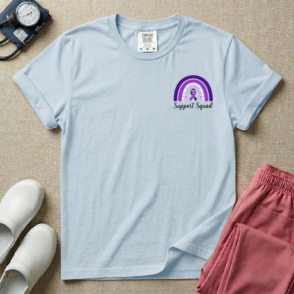 NICU Nurse In November We Wear Purple Two-Sided Prematurity Awareness T-Shirt-T-Shirt-HugTee