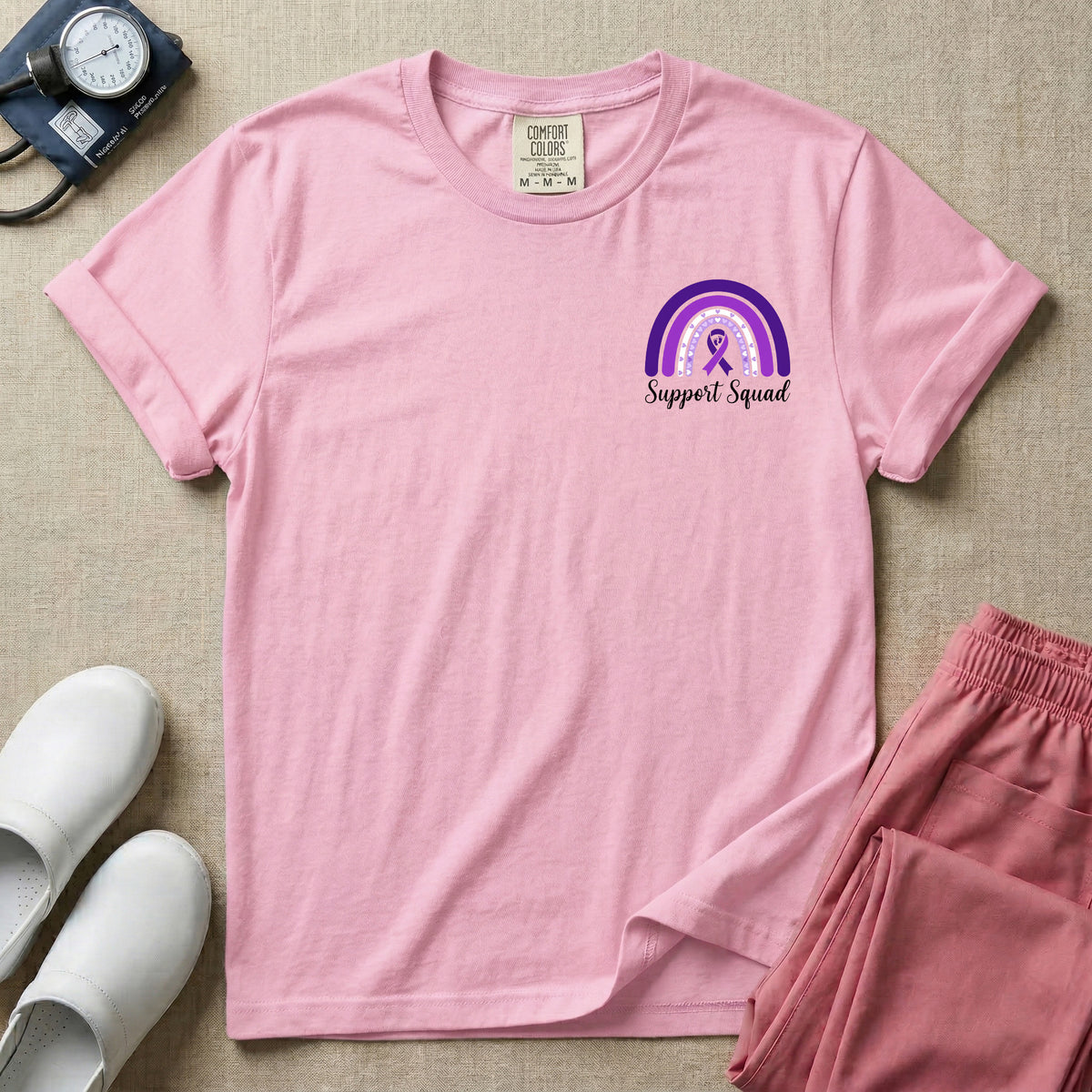 NICU Nurse In November We Wear Purple Two-Sided Prematurity Awareness T-Shirt-T-Shirt-HugTee